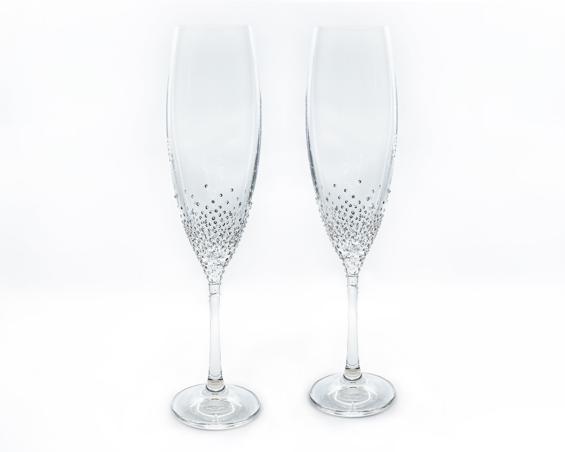 Czech Bohemian Champagne Glass decorated with Swarovski Crystals 220ml Crystal Czech Republic