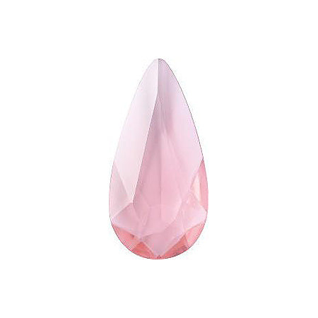 Pear Faceted Pointed Back (Doublets) Crystal Glass Stone, Pink 16 Transparent (70110-L), Czech Republic