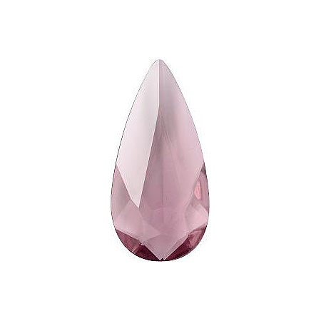 Pear Faceted Pointed Back (Doublets) Crystal Glass Stone, Violet 18 Transparent (20010), Czech Republic