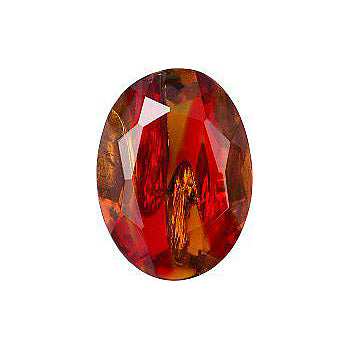 Oval Faceted Pointed Back (Doublets) Crystal Glass Stone, Red 7 With Silver (91907), Czech Republic