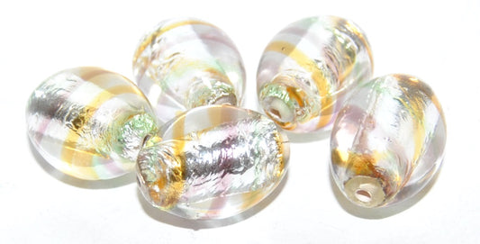 Oval Lampwork Glass Handmade Beads, (A), Glass, Czech Republic