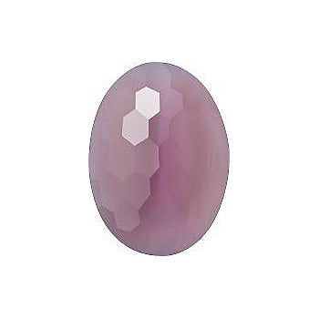 Oval Faceted Pointed Back (Doublets) Crystal Glass Stone, Violet 10 Milky Colours (04030-20040-K), Czech Republic