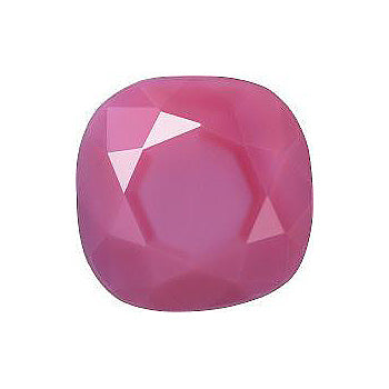 Rounded Square Faceted Pointed Back (Doublets) Crystal Glass Stone, Pink 11 Pearl Colours (07403), Czech Republic