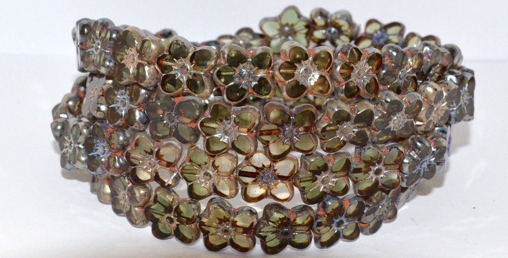 Table Cut Flower Beads Linum, (30015052 43400), Glass, Czech Republic