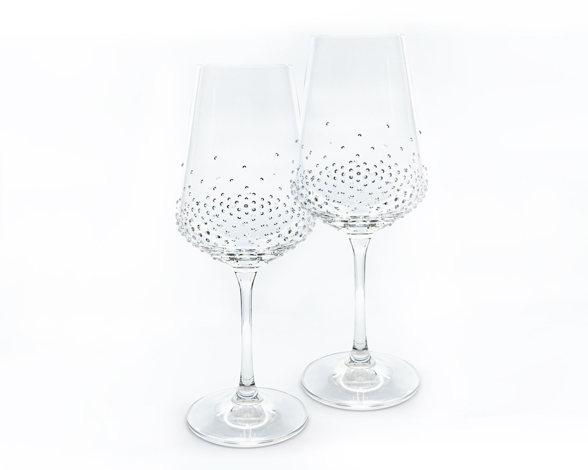 Czech Bohemian Wine Glass decorated with Swarovski Crystals 350ml Crystal Czech Republic