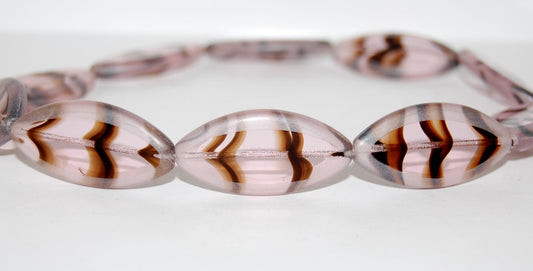 Table Cut Oval Beads, 78116 Luster Cream (78116 14401), Glass, Czech Republic