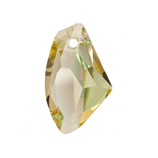 SWAROVSKI ELEMENTS pendant Galactic Vertical 6656 crystal stone with hole Crystal Luminiscent Green Glass Austria