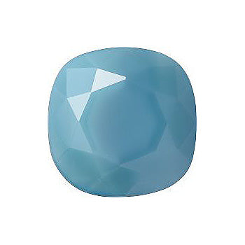 Rounded Square Faceted Pointed Back (Doublets) Crystal Glass Stone, Turquoise 5 Pearl Colours (06404), Czech Republic