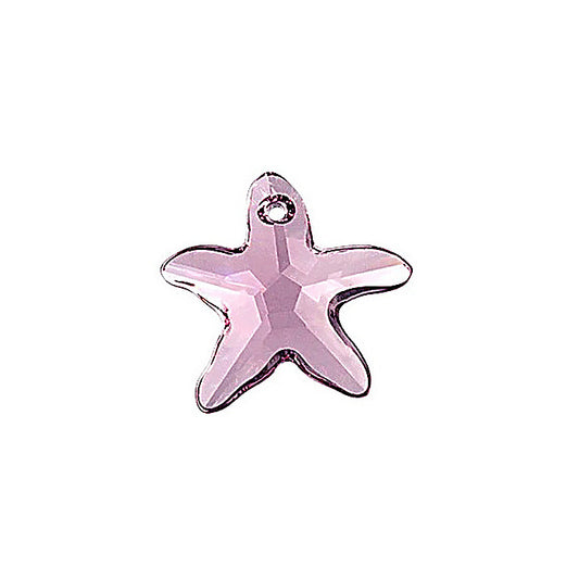 SWAROVSKI ELEMENTS pendant starfish 6721 crystal stone with hole Light Amethyst Glass Austria