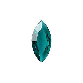 Navette Faceted Pointed Back (Doublets) Crystal Glass Stone, Aqua Blue 13 Transparent (60240), Czech Republic