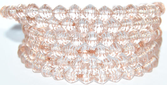Bicone Pressed Glass Beads Wasp Nest, Crystal 54200 (30 54200), Glass, Czech Republic