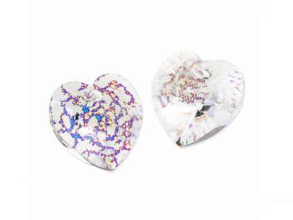 SWAROVSKI ELEMENTS pendant HEART 6228 crystal stone with hole White Patina Glass Austria