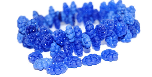 Grape Fruit Pressed Glass Beads, (32020 Mat), Glass, Czech Republic