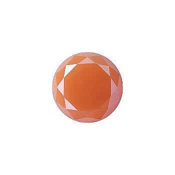 Round Faceted Flat Back Crystal Glass Stone, Nude 4 Opaque With Honey (71100-B-Ho), Czech Republic