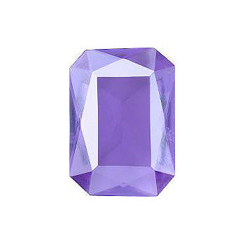 Octagon Faceted Pointed Back (Doublets) Crystal Glass Stone, Violet 3 Transparent With Blue Hematite (20320-Bh), Czech Republic
