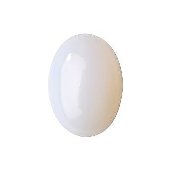 Oval Cabochons Flat Back Crystal Glass Stone, White 11 Milky Colours (01000), Czech Republic