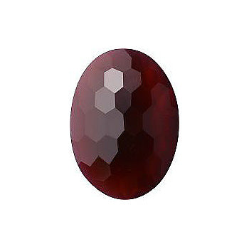 Oval Faceted Pointed Back (Doublets) Crystal Glass Stone, Red 10 Milky Colours (04030-90200-K), Czech Republic