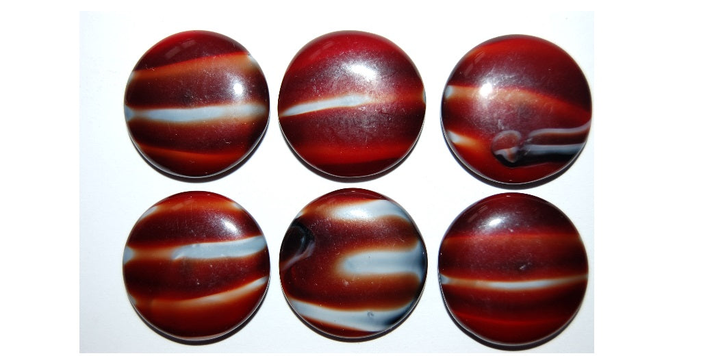 Cabochon Round Flat Back, (), Glass, Czech Republic