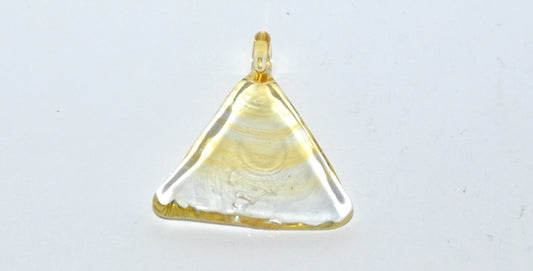 Czech Glass Hand Made Triangle Lampwork Pendant, (3630 G), Glass, Czech Republic