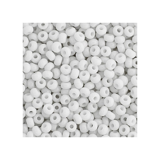 Rocailles PRECIOSA seed beads White Glass Czech Republic