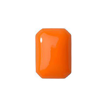 Octagon Cabochons Flat Back Crystal Glass Stone, Orange 4 Opaque (93130), Czech Republic