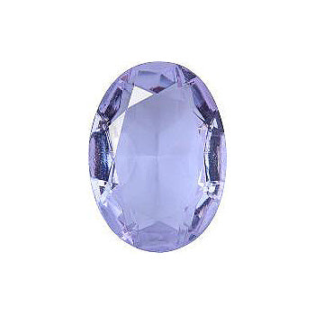 Oval Faceted Pointed Back (Doublets) Crystal Glass Stone, Violet 21 Transparent (20210), Czech Republic