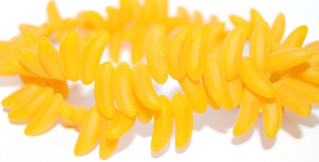 Bananas Czech Glass Thorn Beads, 81240 Matte (81240 M), Glass, Czech Republic