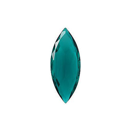 Navette Faceted Pointed Back (Doublets) Crystal Glass Stone, Aqua Blue 12 Transparent (60240), Czech Republic