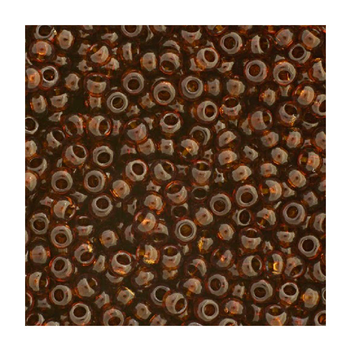 Rocailles PRECIOSA seed beads Dark Topaz Glass Czech Republic