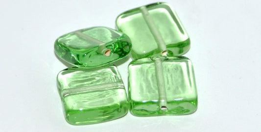 Czech Glass Hand Made Square Lampwork Beads, (G), Glass, Czech Republic