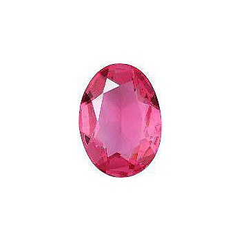 Oval Faceted Pointed Back (Doublets) Crystal Glass Stone, Pink 17 Transparent (70120-K), Czech Republic