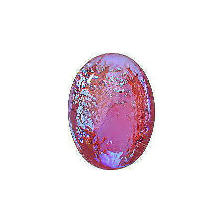 Oval Cabochons Flat Back Crystal Glass Stone, Pink 18 Mexico Opals (16915), Czech Republic