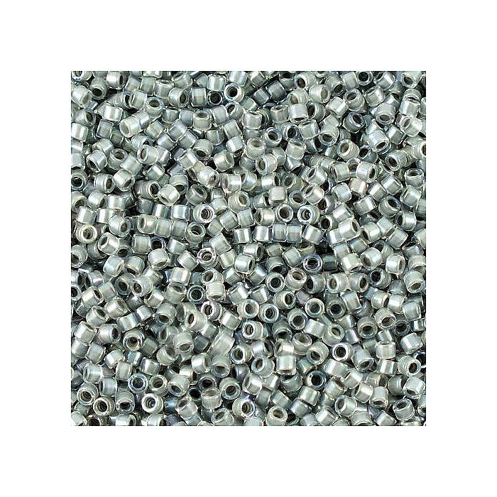 Miyuki Delica Rocailles Seed Beads Inside Dyed Gray Ab Glass Japan