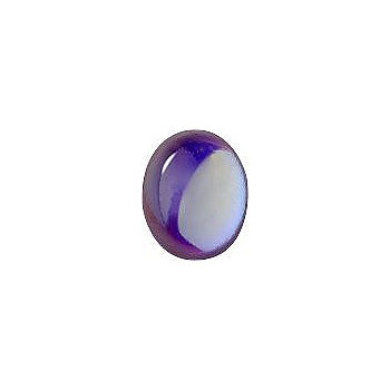 Oval Cabochons Flat Back Crystal Glass Stone, Violet 21 Transparent With Ab (20500-Abb), Czech Republic