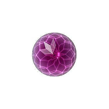 Round Faceted Flat Back Crystal Glass Stone, Violet 5 Transparent (70300-L), Czech Republic