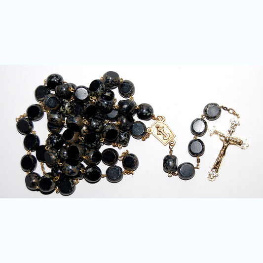 Rosaries With Czech Glass Beads And Methal Cross, 12 mm (R421210-B)