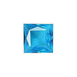 Square Faceted Pointed Back (Doublets) Crystal Glass Stone, Aqua Blue 1 Transparent (60030), Czech Republic