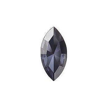Navette Faceted Pointed Back (Doublets) Crystal Glass Stone, Blue 3 Transparent With Chrome (000300-Chr), Czech Republic