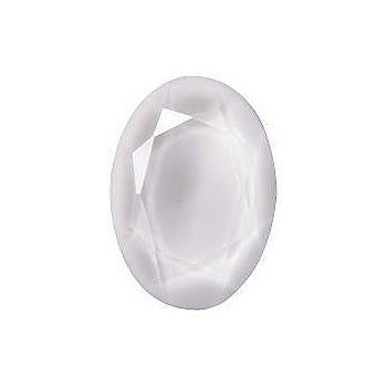 Oval Faceted Pointed Back (Doublets) Crystal Glass Stone, White 13 Colours 69 (69218), Czech Republic