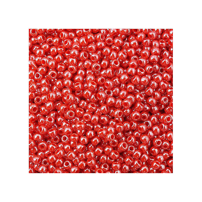 Rocailles TOHO seed beads Opaque Lustered Cherry (#125) Glass Japan