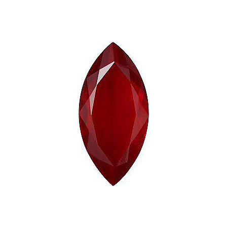 Navette Faceted Pointed Back (Doublets) Crystal Glass Stone, Red 7 Transparent (90080), Czech Republic