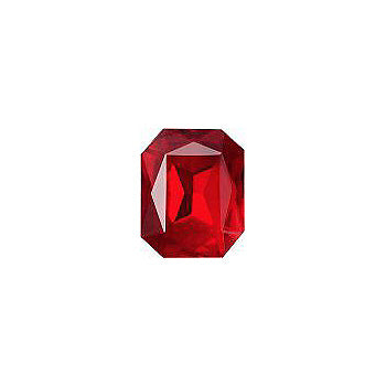Octagon Faceted Pointed Back (Doublets) Crystal Glass Stone, Red 12 Transparent With Ab (90070-Abb), Czech Republic