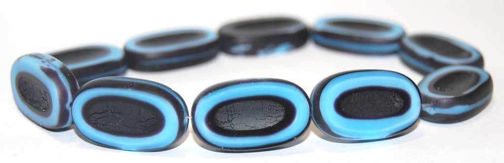 Table Cut Rounded Rectangle Oval Beads With Oval, 67993 (67993), Glass, Czech Republic