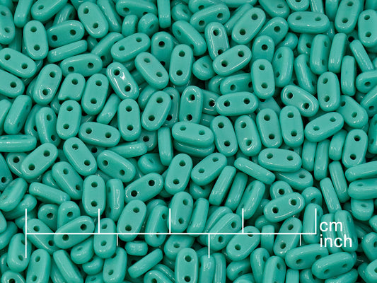 OUTLET 250g Pressed Czech Glass Beads, 2 x 6 mm, Turquoise (111-00319-02x06-63130)