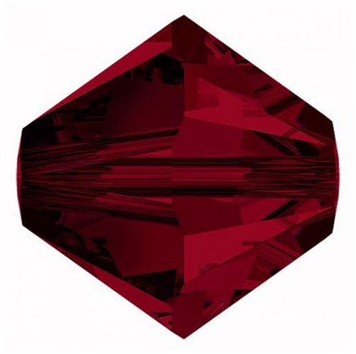 SWAROVSKI ELEMENTS XILION 5328 bicone beads Siam Red Glass Austria