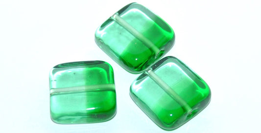 Czech Glass Hand Made Square Lampwork Beads, (H), Glass, Czech Republic