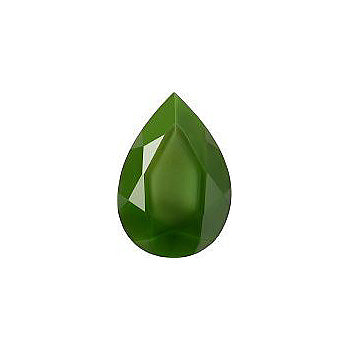 Pear Faceted Pointed Back (Doublets) Crystal Glass Stone, Green 3 Pearl Colours (05423), Czech Republic