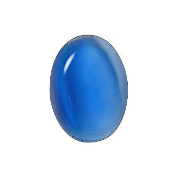 Oval Cabochons Flat Back Crystal Glass Stone, Blue 8 Milky Colours (04030-30040-K), Czech Republic