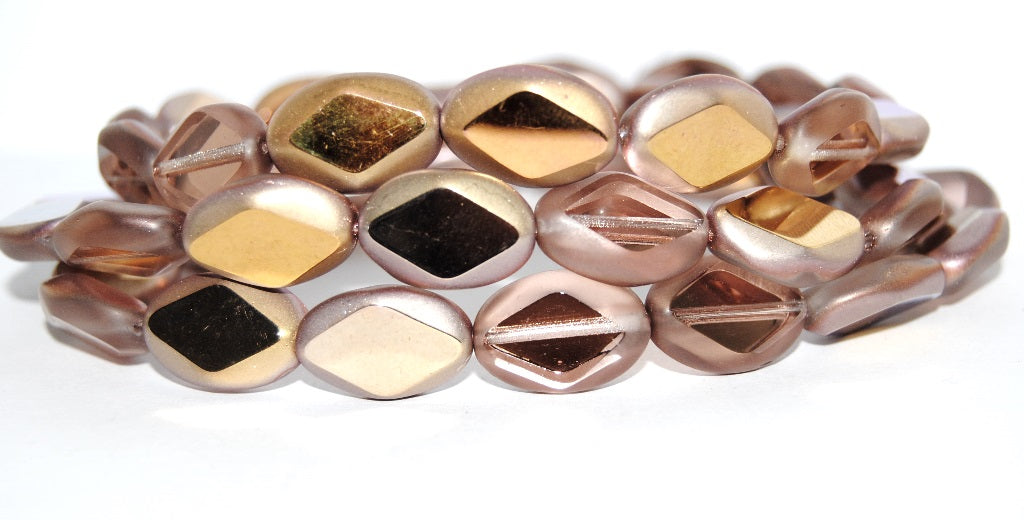 Table Cut Oval Beads With Rhomb, Crystal 27101 (30 27101), Glass, Czech Republic