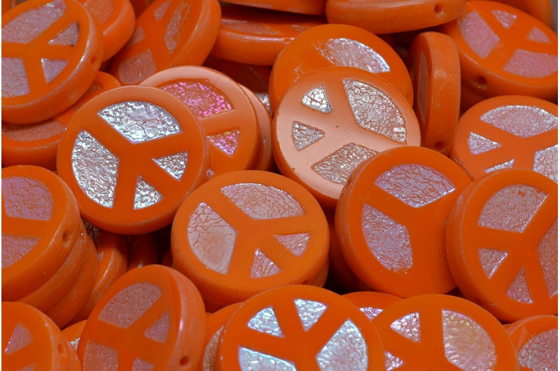 Table Cut Peace Beads, Opaque Yellow 28703 (93120 28703), Glass, Czech Republic